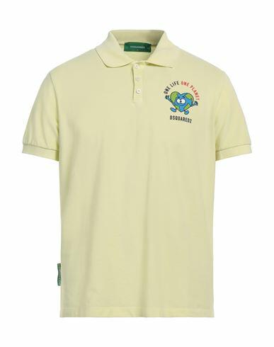 Dsquared2 Man Polo shirt Light yellow Cotton Cover