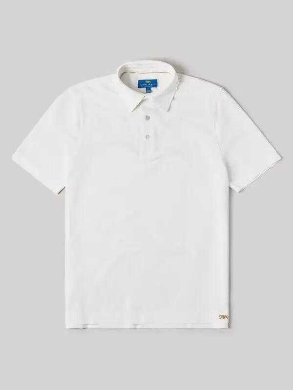 Robert Talbott Walker Short Sleeve Polo in White Cover