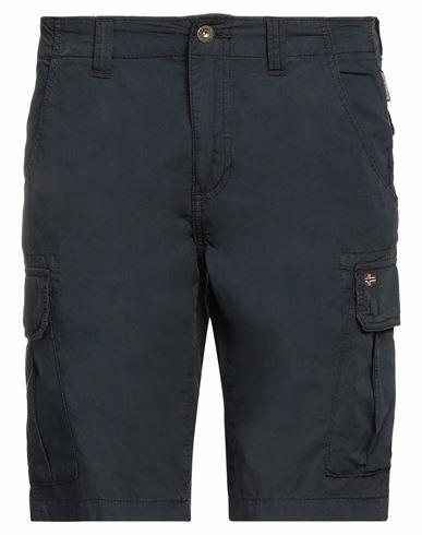 Napapijri Man Shorts & Bermuda Shorts Navy blue Cotton Cover