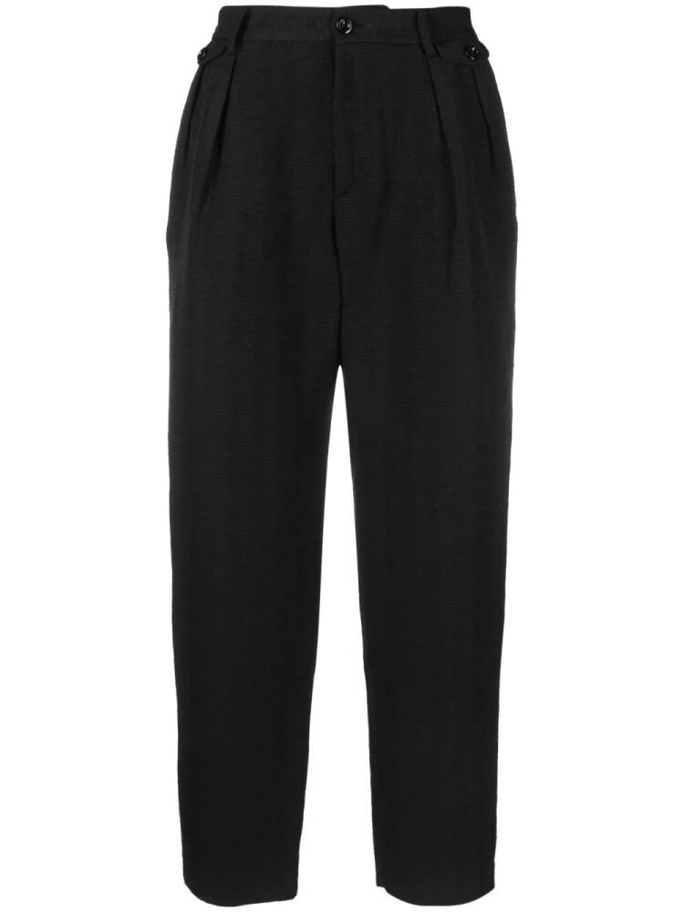 4SDESIGNS cropped pleated trousers - Black Cover