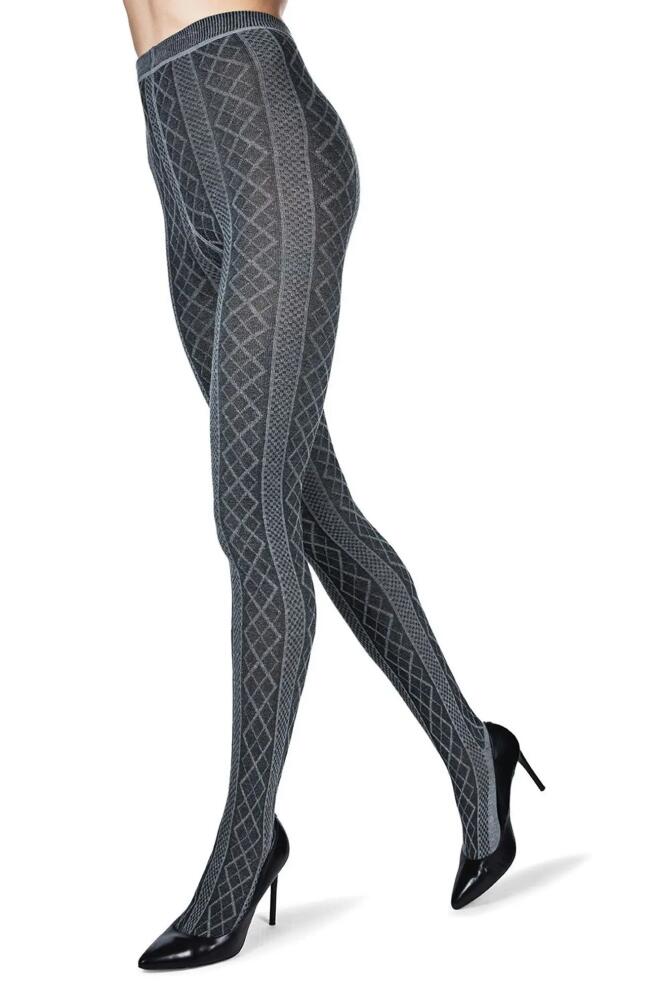 MeMoi Juneau Diamonds Sweater Tights in Dark Gray Heather Cover