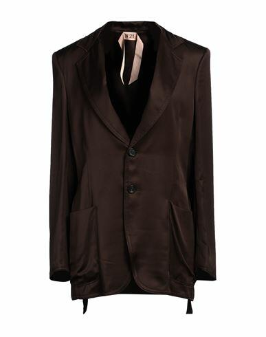 N°21 Woman Blazer Dark brown Viscose Cover