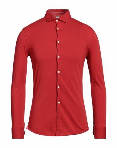 Drumohr Man Shirt Red Cotton Cover