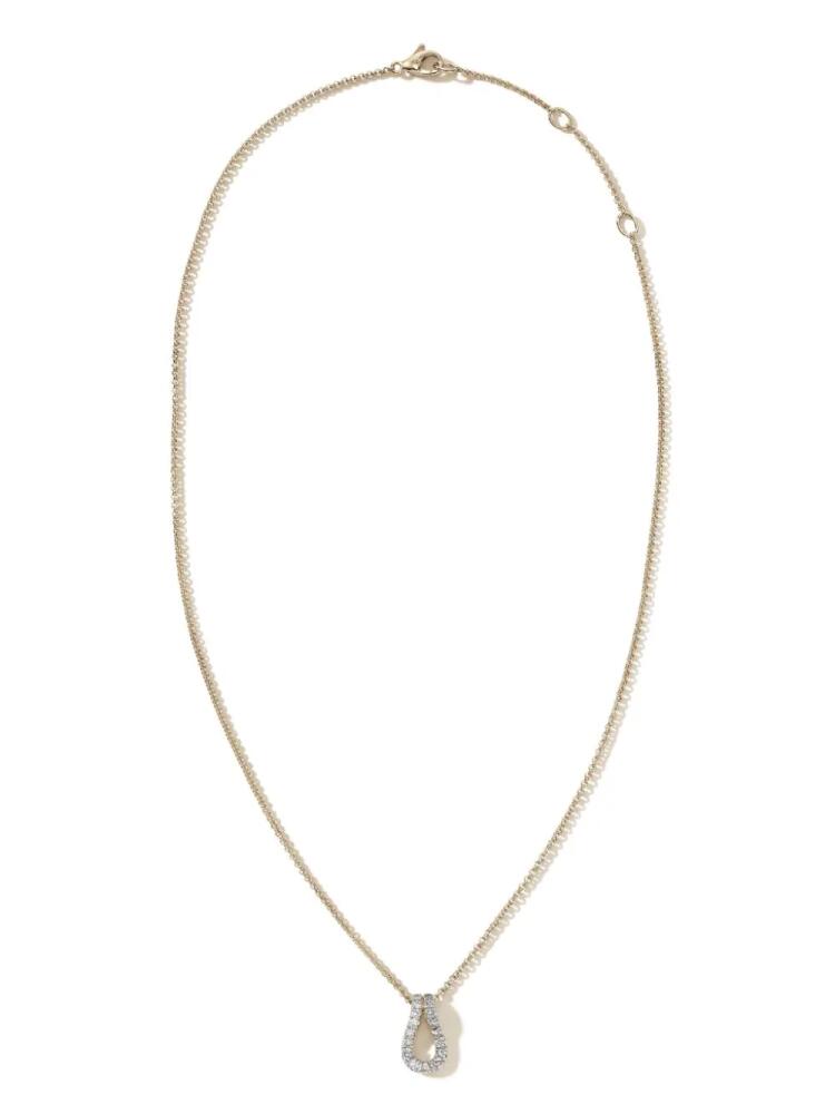 John Hardy 18kt yellow gold Surf Pavé diamond necklace Cover