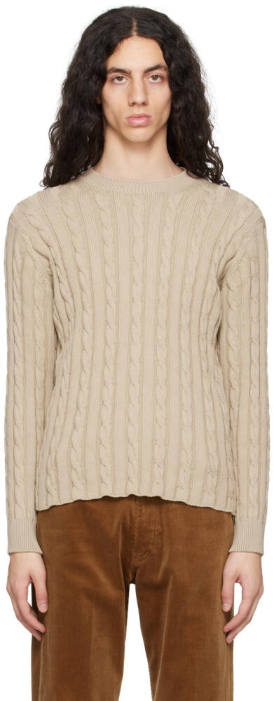 AURALEE Beige Big Sweater Cover