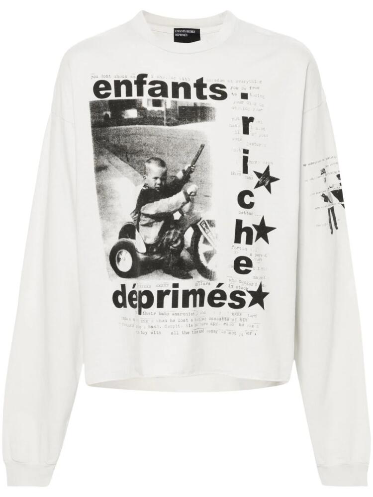 Enfants Riches Déprimés long-sleeve graphic-print T-shirt - White Cover