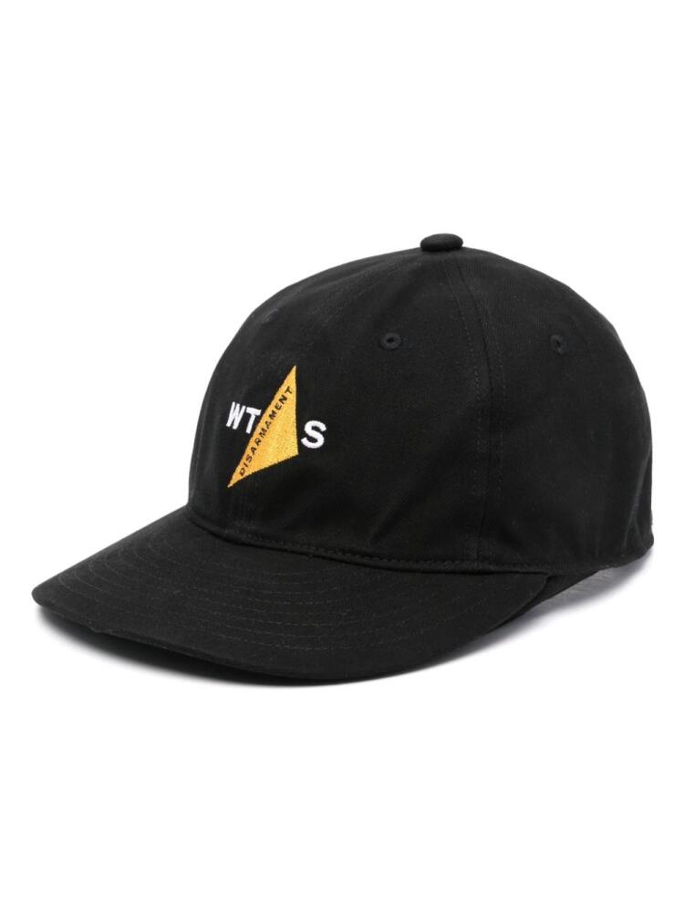 WTAPS logo-embroidered twill cap - Black Cover