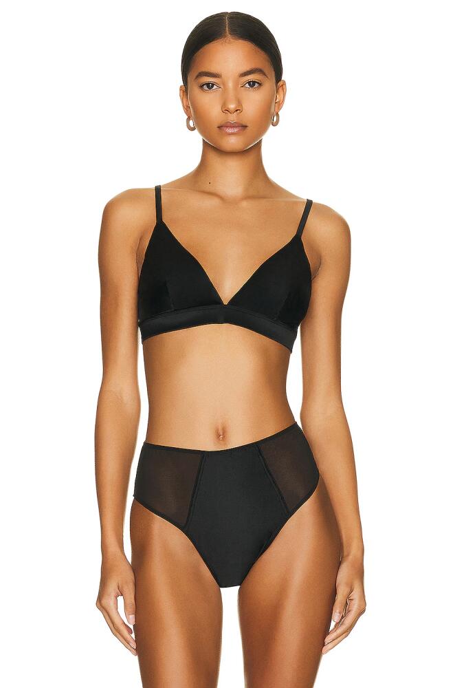 Wolford Stretch Silk Built Up Bralette in Black Cover