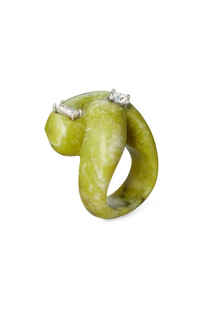 Tory Burch Carved Semiprecious Ring in Jade Cover