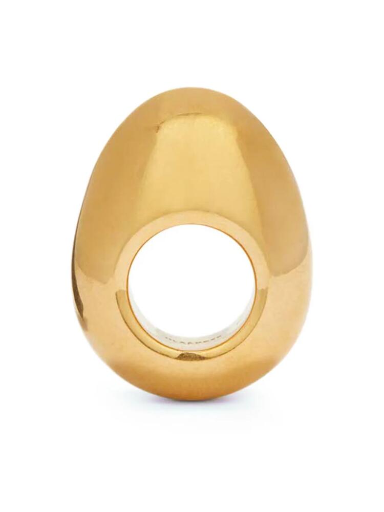 Jil Sander polished oval-body ring - Yellow Cover