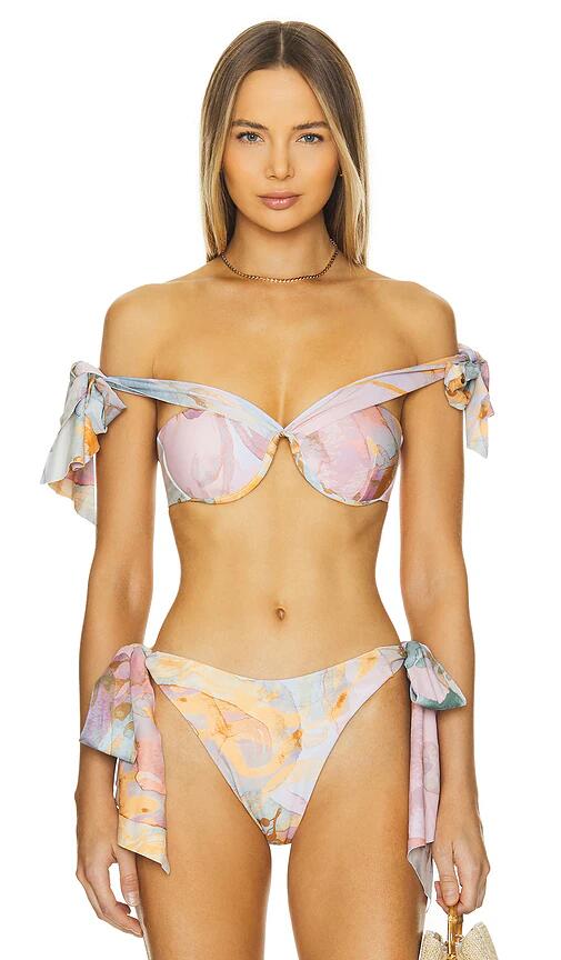 Andrea Iyamah Neeya Underwire Top in Multi Cover