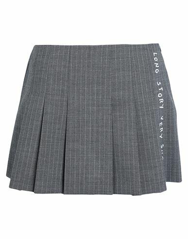 Max & co. Longveryshort Collaboration With Pietro Terzini Woman Mini skirt Grey Polyester, Virgin Wool, Elastane Cover