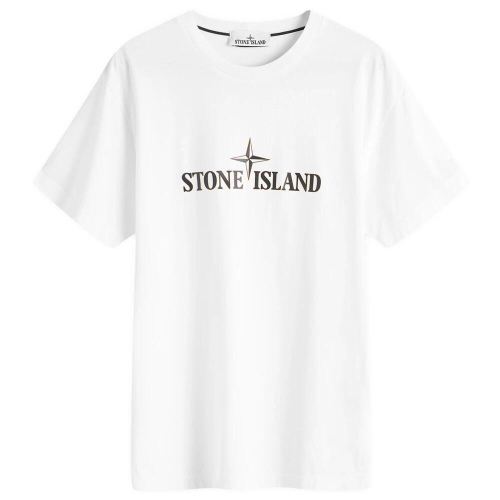 Stone Island Men's Logo T-Shirt in White Cover