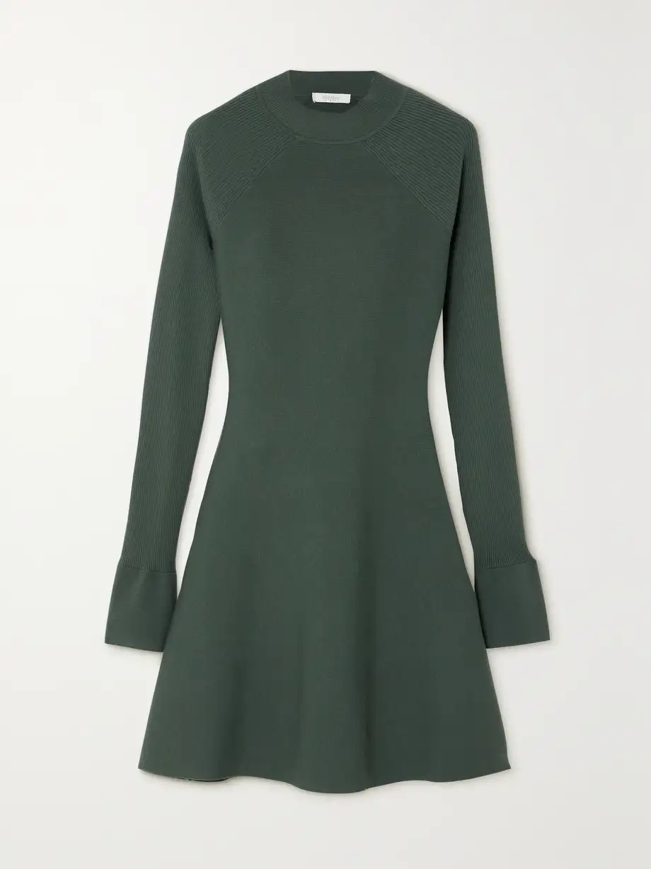 Max Mara - Leisure Pireo Knitted Mini Dress - Green Cover