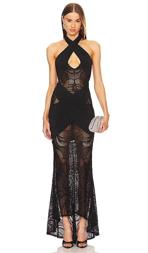 Michael Costello x REVOLVE Mirabella Gown in Black Cover