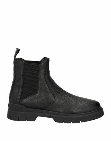 Hugo Man Ankle boots Black Leather, Textile fibers Cover