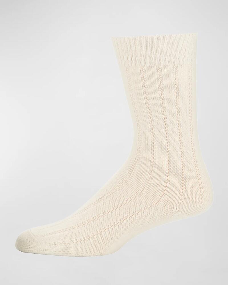 Neiman Marcus Cashmere Ribbed Socks Cover