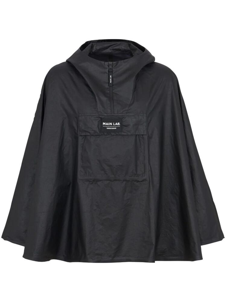 Balmain Main Lab logo-patch coat - Black Cover