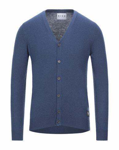 John Richmond Man Cardigan Blue Wool, Viscose, Polyamide, Cashmere Cover