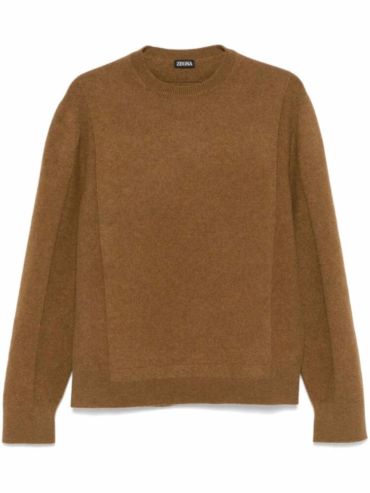 Zegna crew-neck sweater - Brown Cover