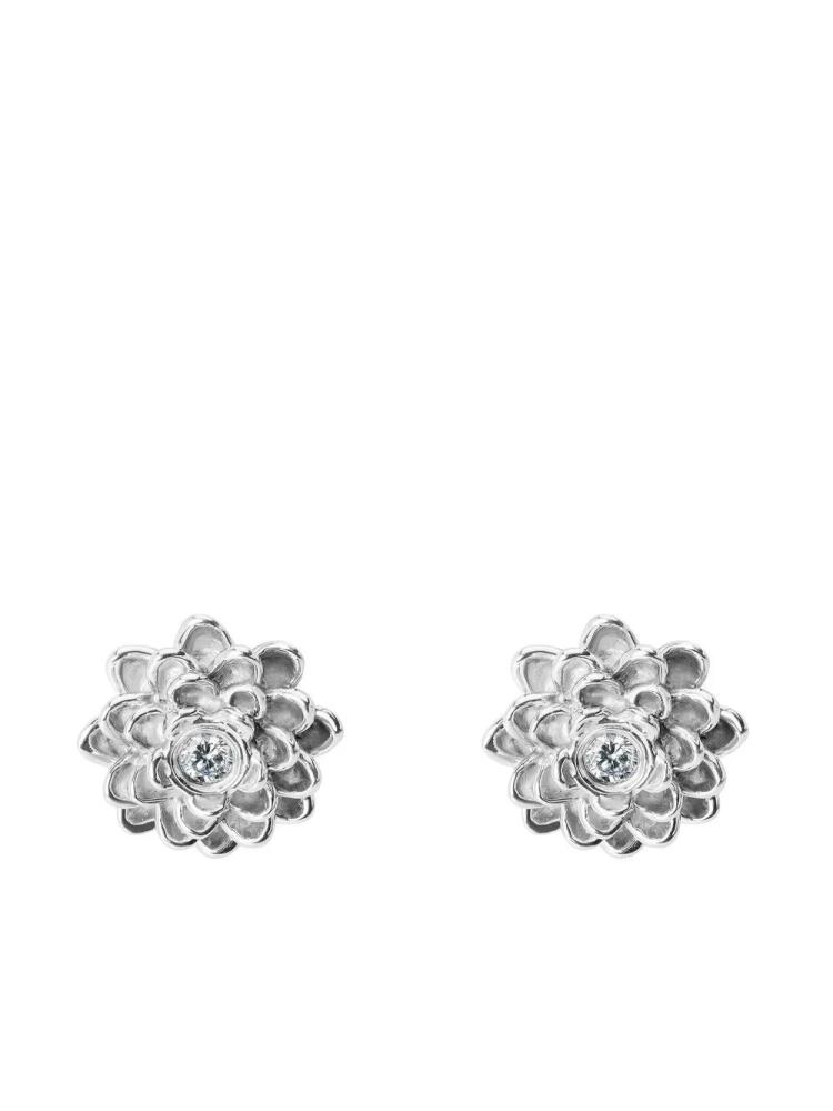 TANE México 1942 Dalia diamond stud earrings - Silver Cover