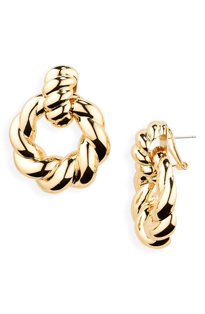 Carolina Herrera Twist Door Knocker Drop Earrings in Gold 902 Cover