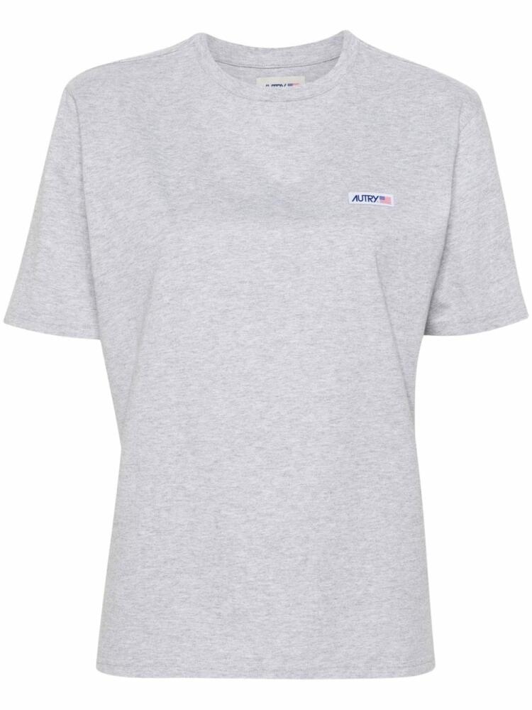 Autry logo-patch cotton T-shirt - Grey Cover