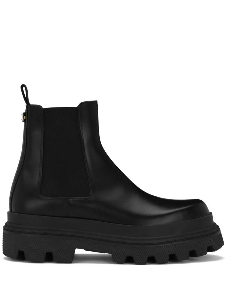 Dolce & Gabbana brushed leather Chelsea boots - Black Cover