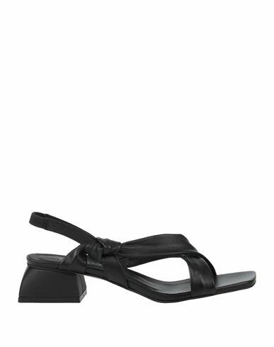 Elvio Zanon Woman Sandals Black Leather Cover