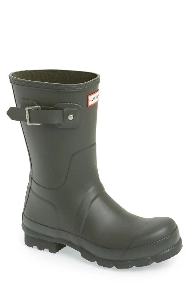 Hunter Original Short Waterproof Rain Boot in Dark Olive Cover