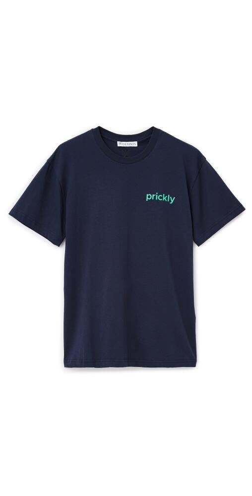 JW Anderson Unisex Prickly Back Print Tee Dark Navy Cover