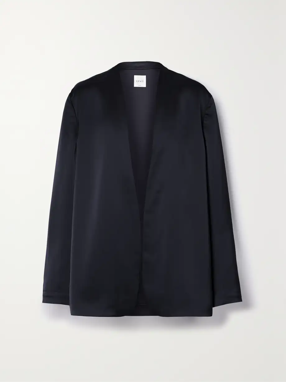 LESET - Barb Satin Blazer - Blue Cover