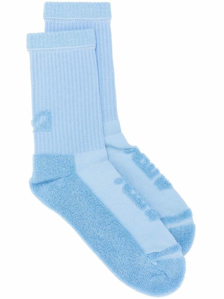 Autry appliqué-logo ankle socks - Blue Cover