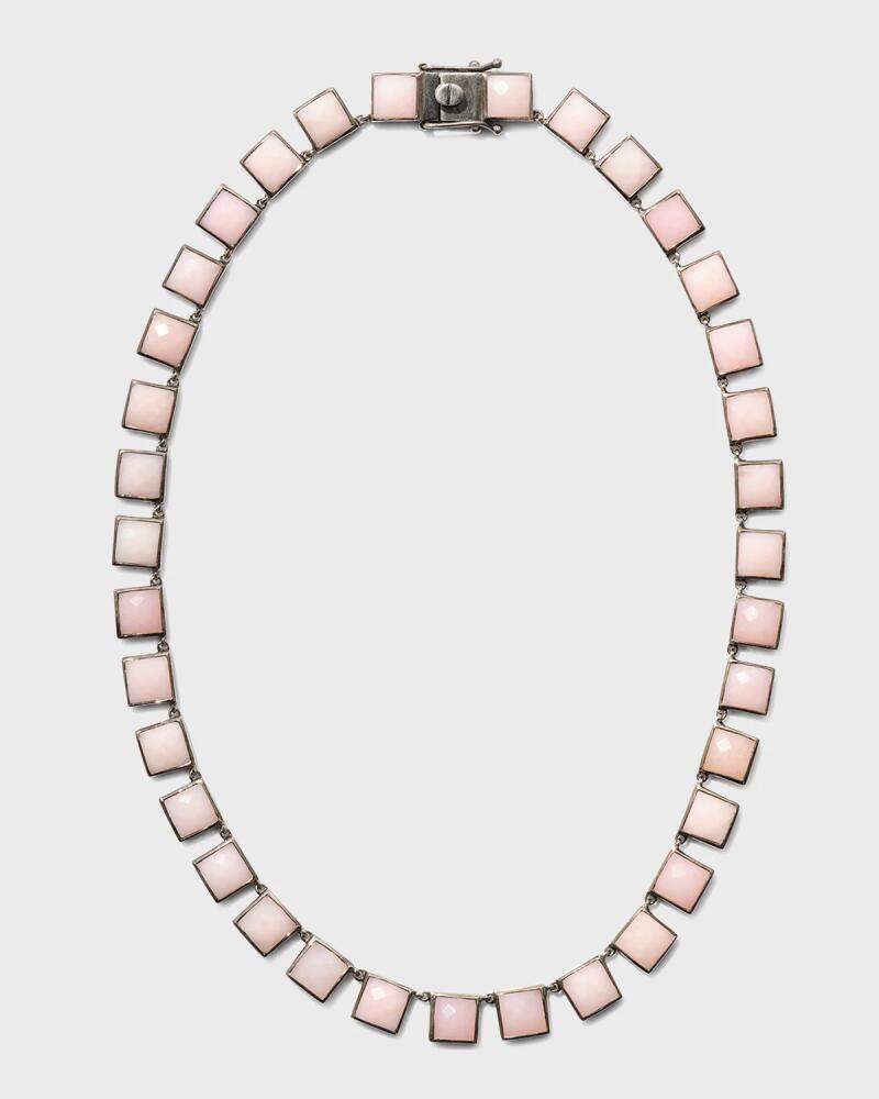 NAKARD Large Tile Riviere Necklace in Pink Opal Cover