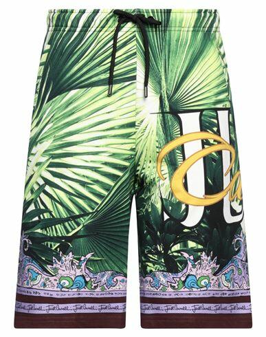 Just Cavalli Man Shorts & Bermuda Shorts Green Cotton Cover