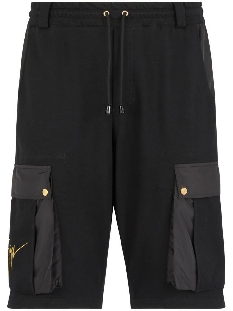 Giuseppe Zanotti drawstring multi-pocket Bermuda shorts - Black Cover