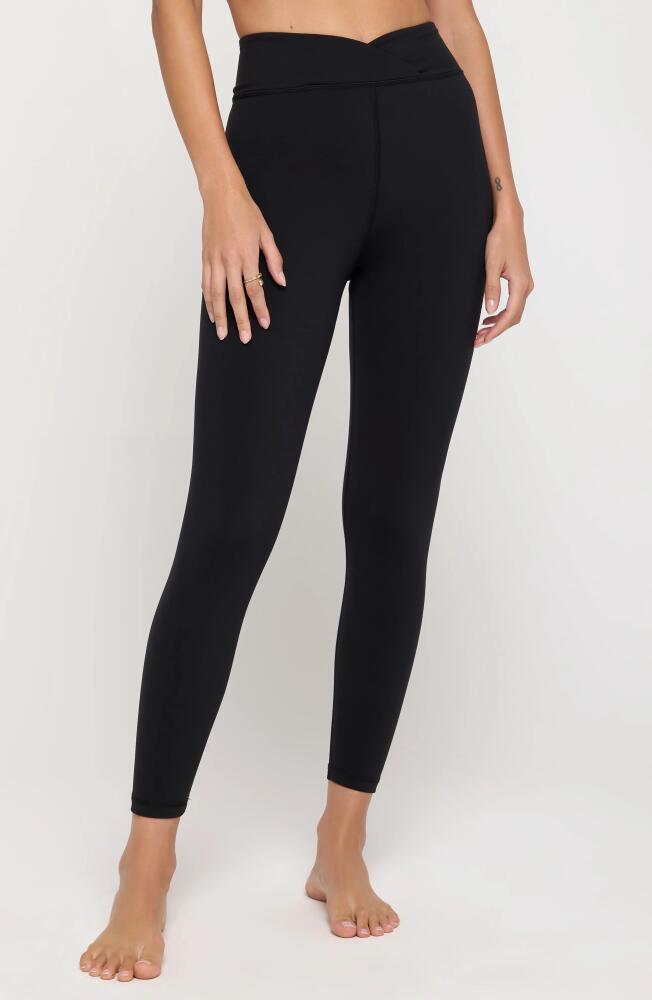 Spiritual Gangster Evie Wrap Waist 7/8 Leggings in Black Cover