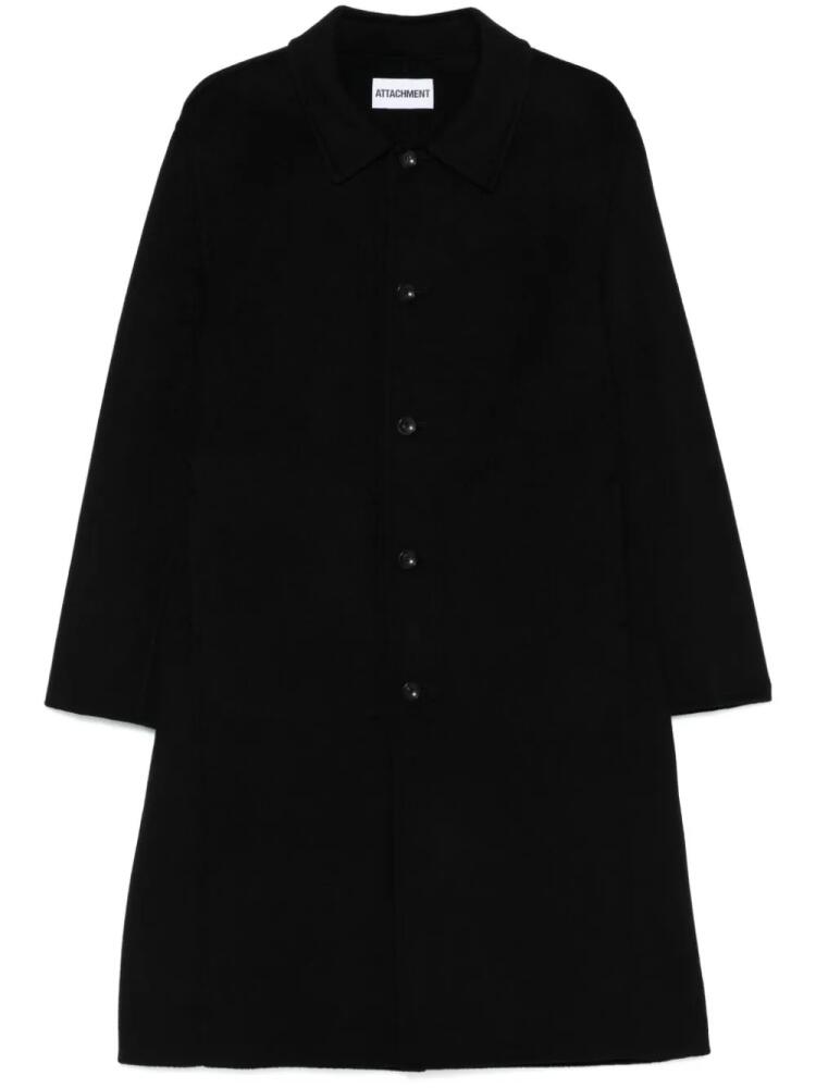 Attachment single-breasted coat - Black Cover