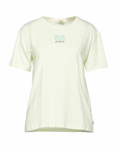 Yes Zee By Essenza Woman T-shirt Light green Cotton, Elastane Cover