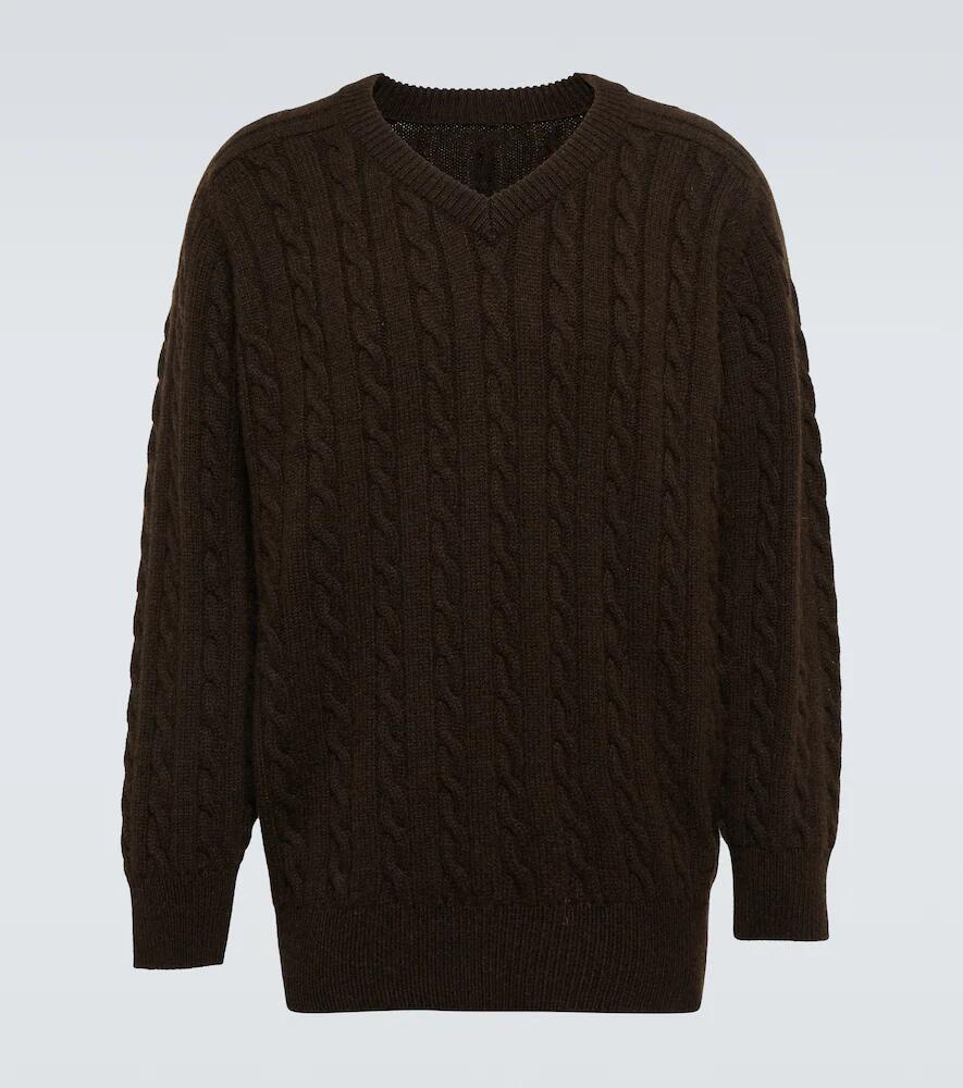 The Row Domas cable-knit cashmere sweater Cover