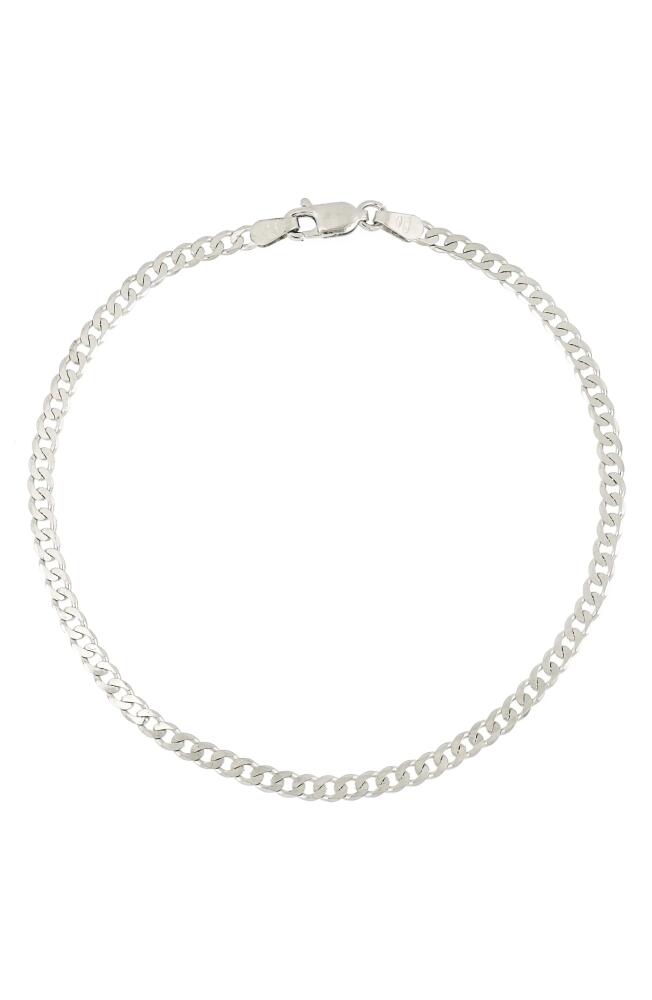 Bony Levy 14K Gold Curb Flat Chain Bracelet in 14K White Gold Cover