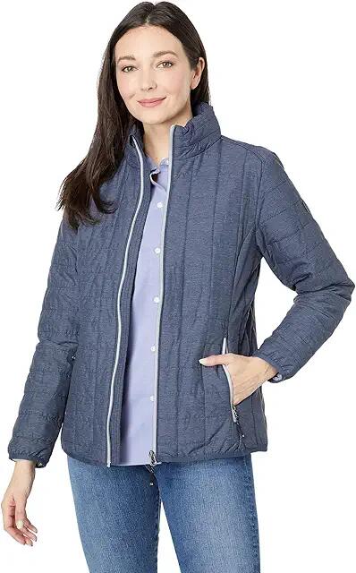 Cutter & Buck Rainier Primaloft Eco Full Zip Jacket (Anthracite Melange) Women's Clothing Cover