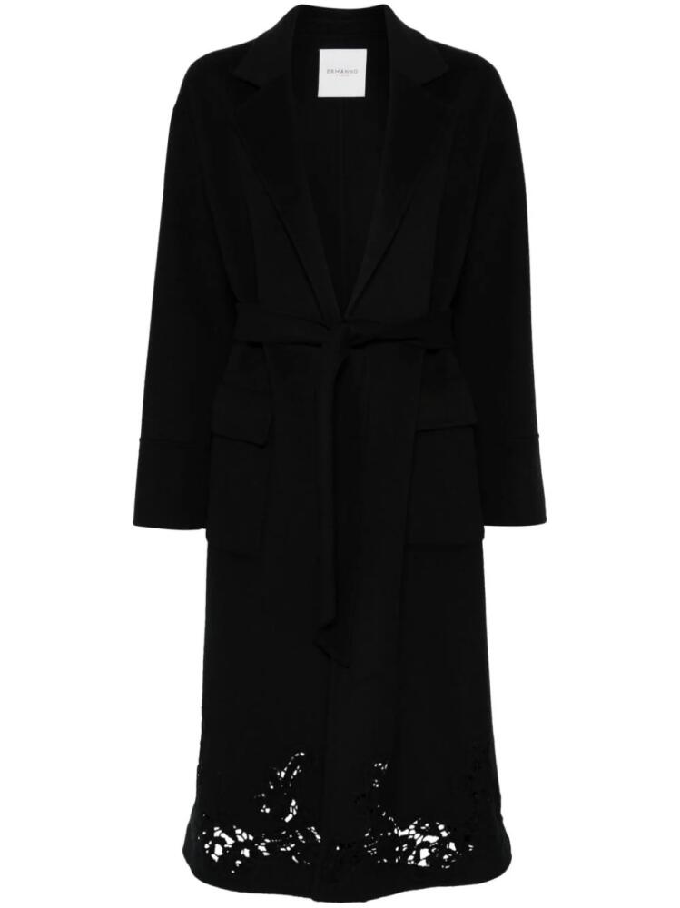 ERMANNO FIRENZE lace-detailed coat - Black Cover