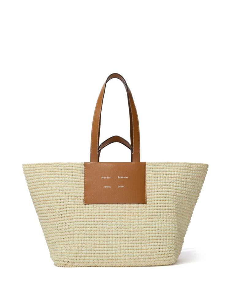 Proenza Schouler White Label XL Morris raffia tote bag - Neutrals Cover