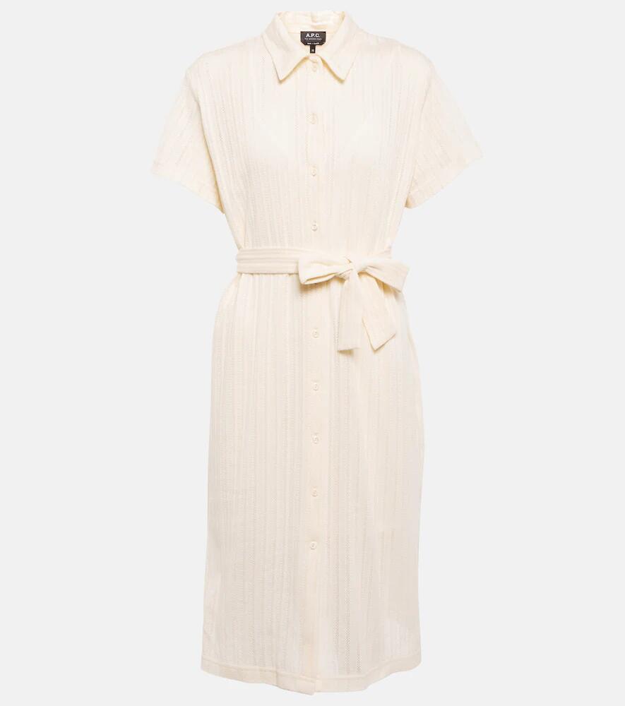 A. P.C. Ribbed-knit cotton midi dress Cover