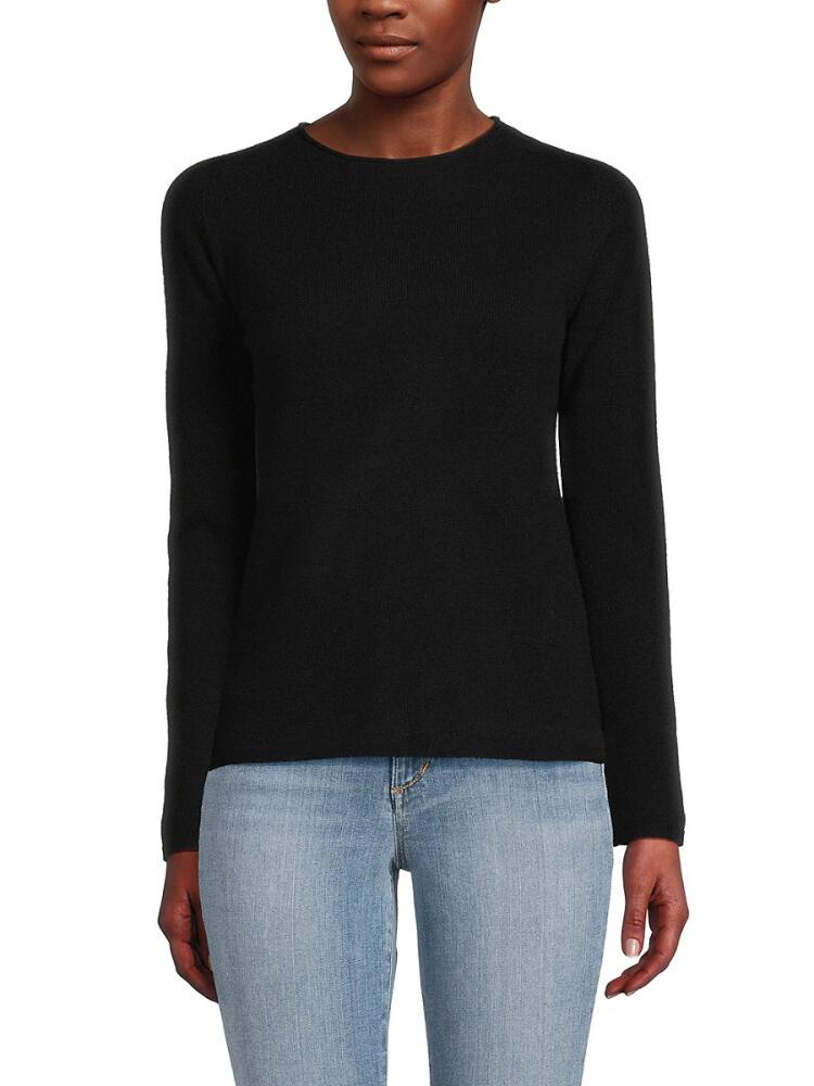 Sofia Cashmere Women's Solid Cashmere Sweater - Black Cover