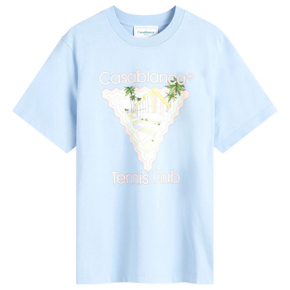 Casablanca Men's Tennis Club Icon T-Shirt in Pale Blue Cover