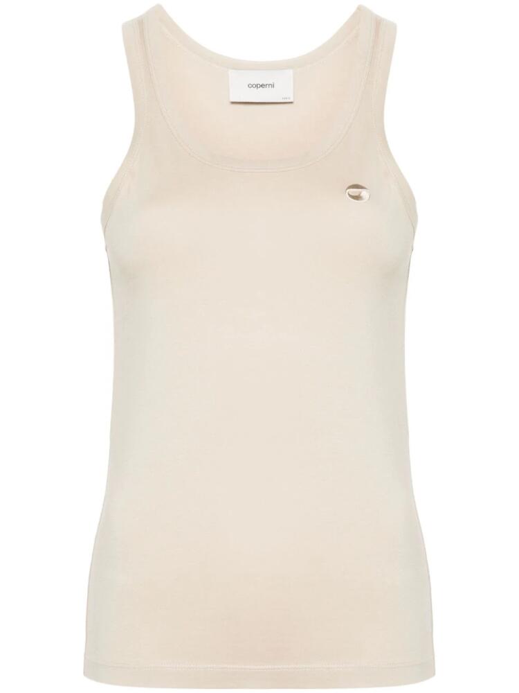 Coperni logo-embroidered tank top - Neutrals Cover