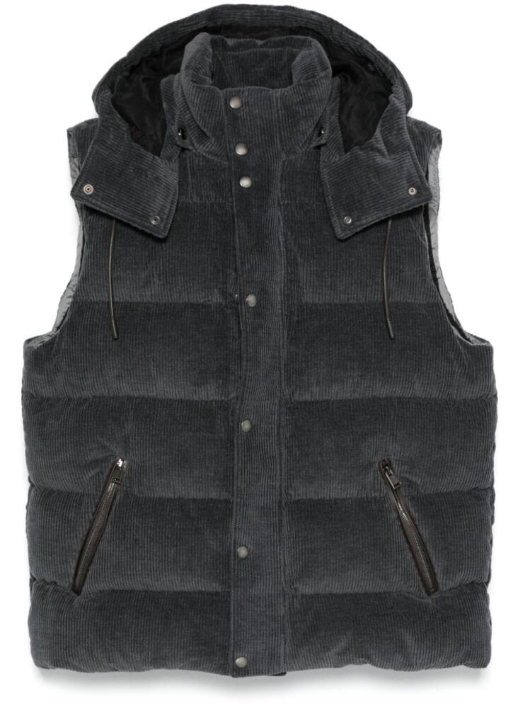 BOSS quilted corduroy vest - Grey Cover