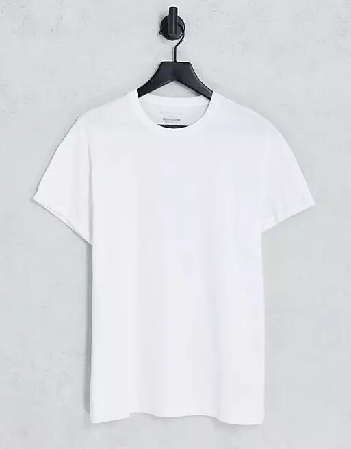 New Look roll sleeve t-shirt in white Cover